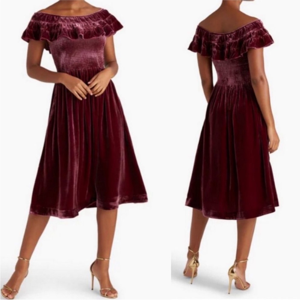 Hill House Burgundy Akilah Nap Dress NWT